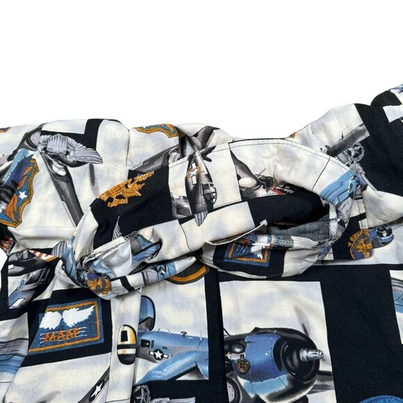 Vintage Kalaheo Hawaiian Military WW2 Bomber Plane Mens Shirt USA Hawaii Size XL - Picture 4 of 12